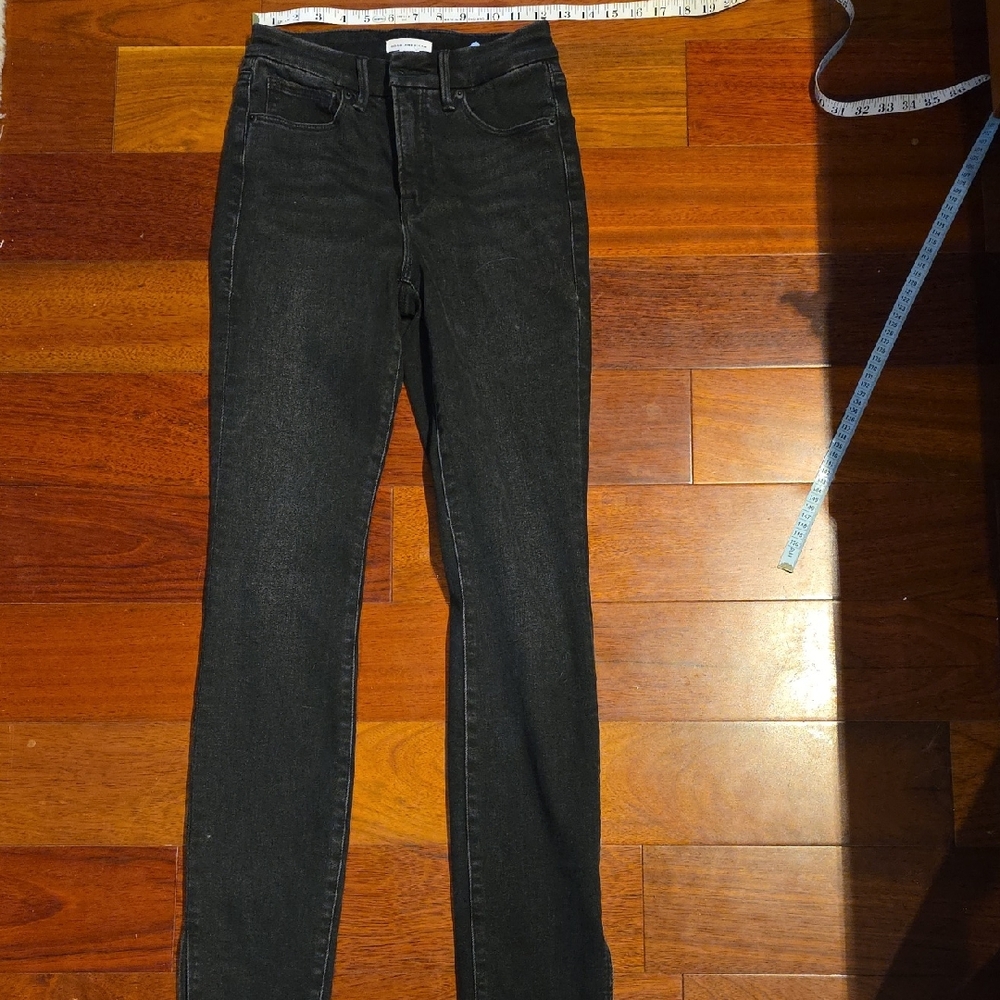 Good American High Waisted Black Jean